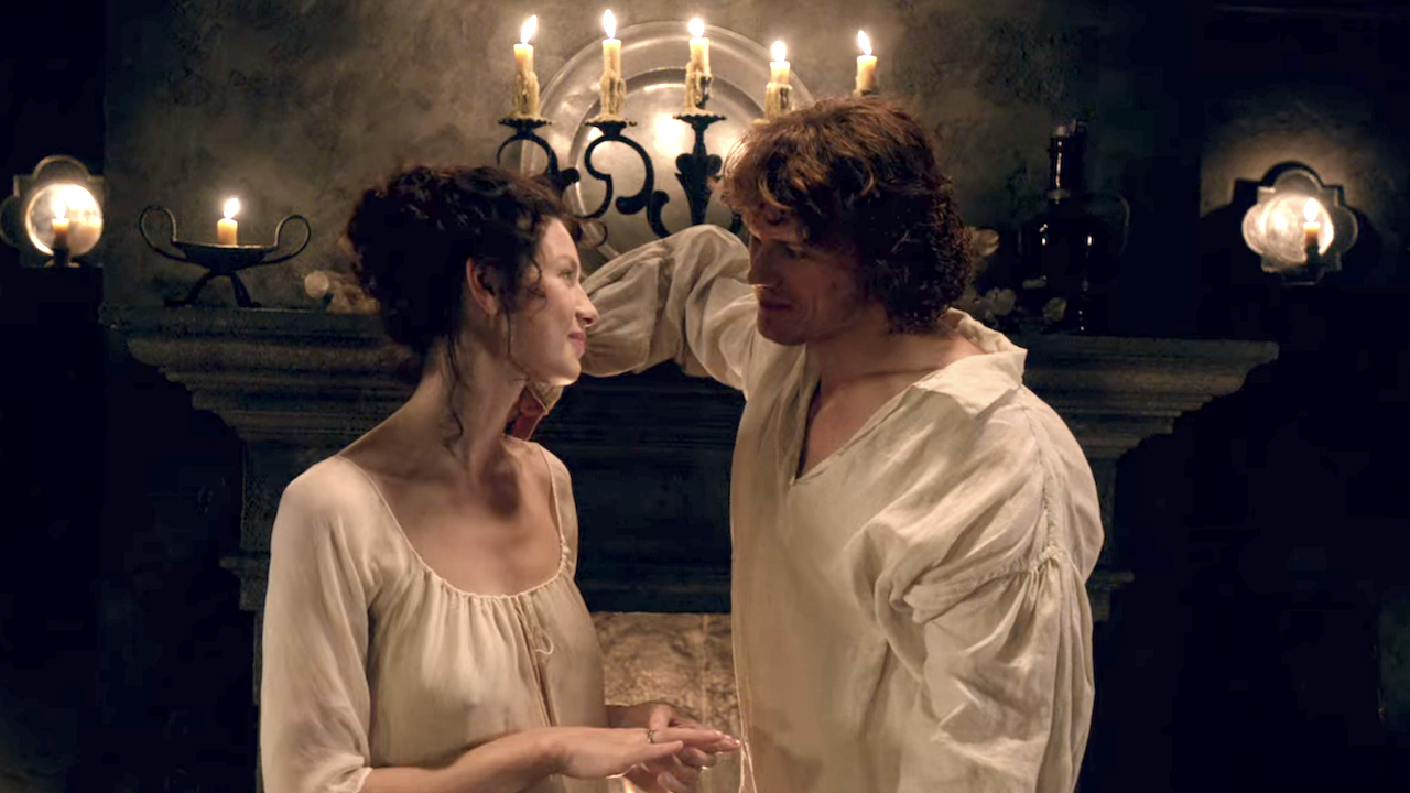 claire and jamie on their wedding night in outlander