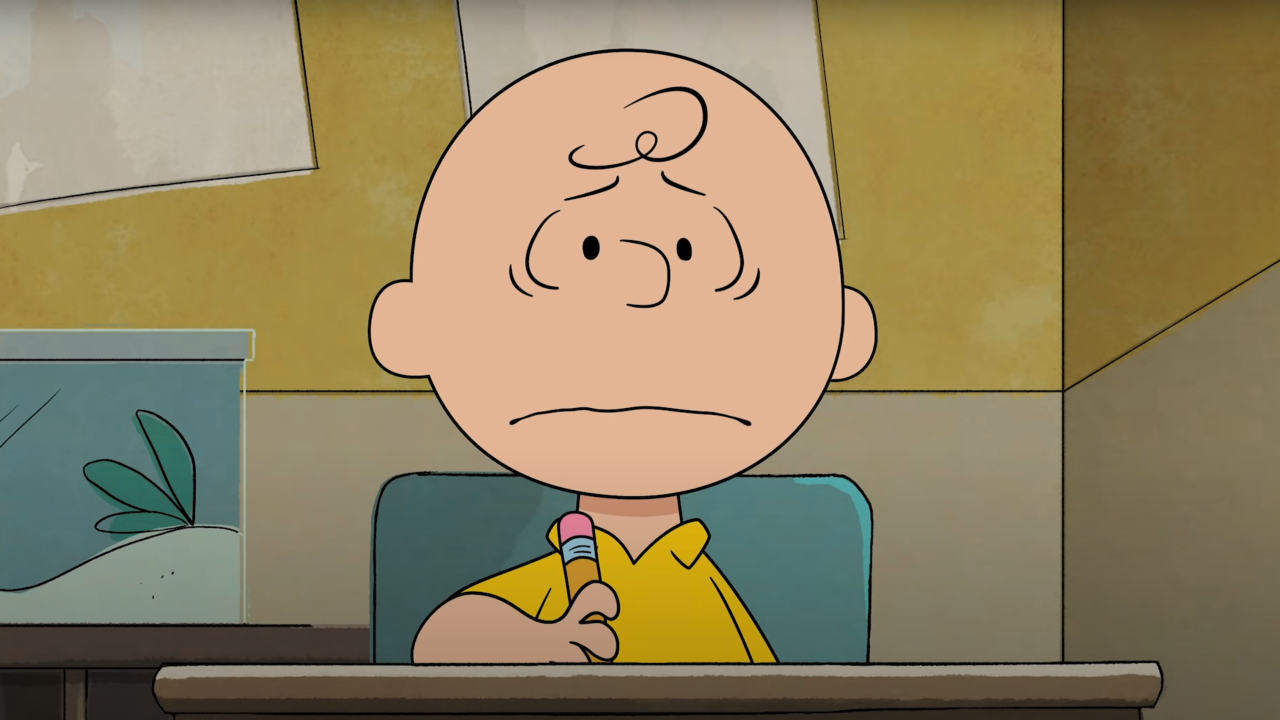 Чарли Браун выглядит встревоженным в «Кто ты, Чарли Браун?»