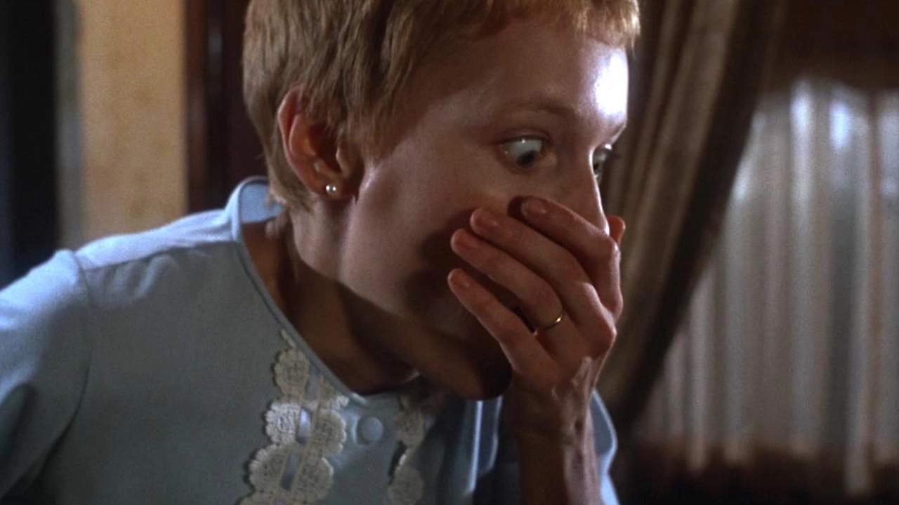 Mia Farrow scared in Rosemary's Baby