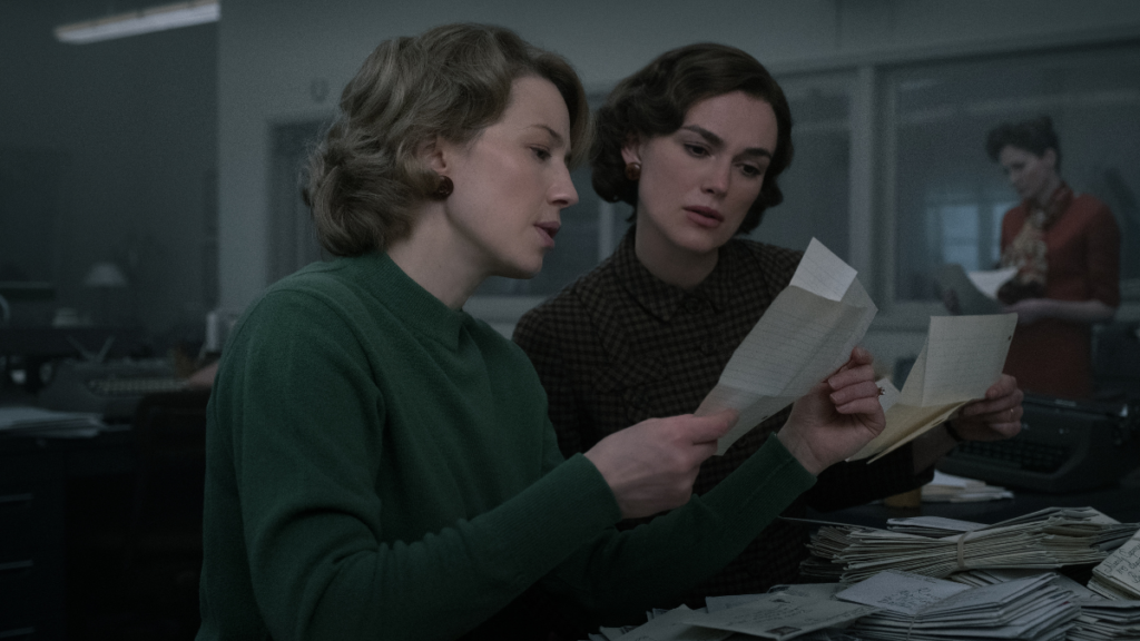 Keira Knightley and Carrie Coon in 