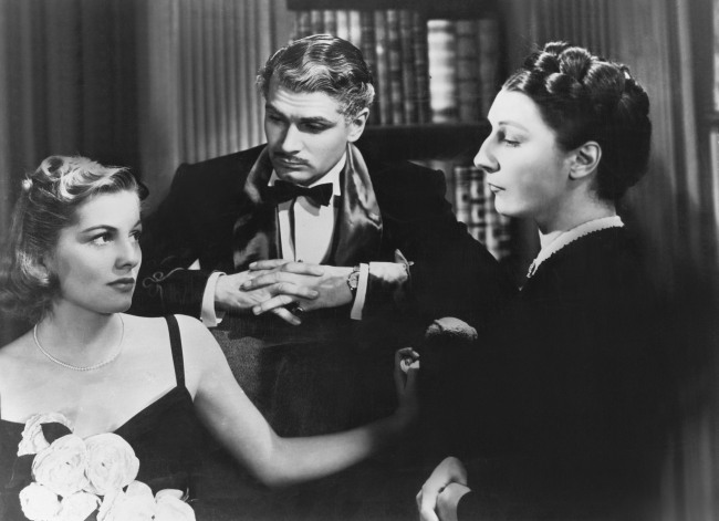 РЕБЕККА, слева направо: Джоан Фонтейн, Лоуренс Оливье, Джудит Андерсон, 1940 г.