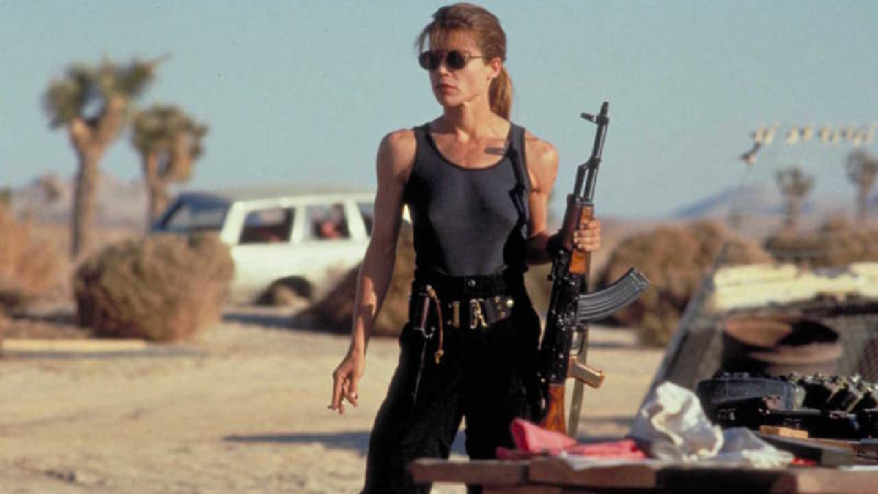 Linda Hamilton in Terminator 2: Judgement Day.