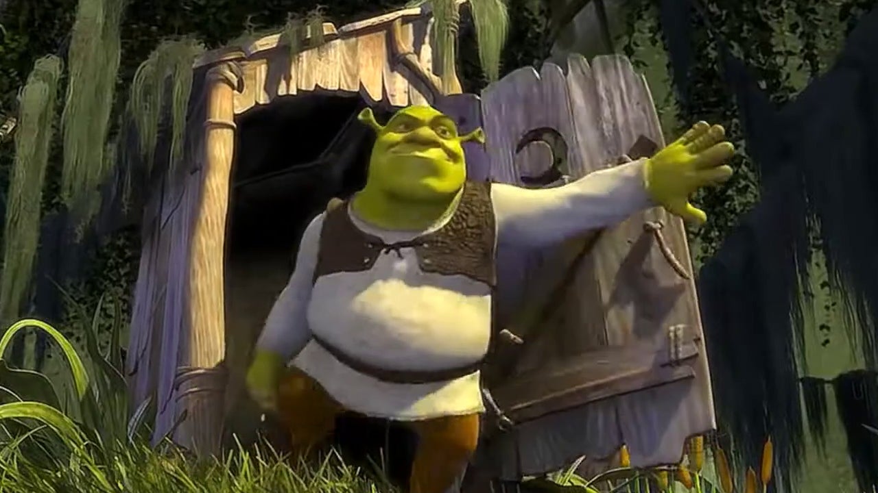 Shrek quittant la dépendance