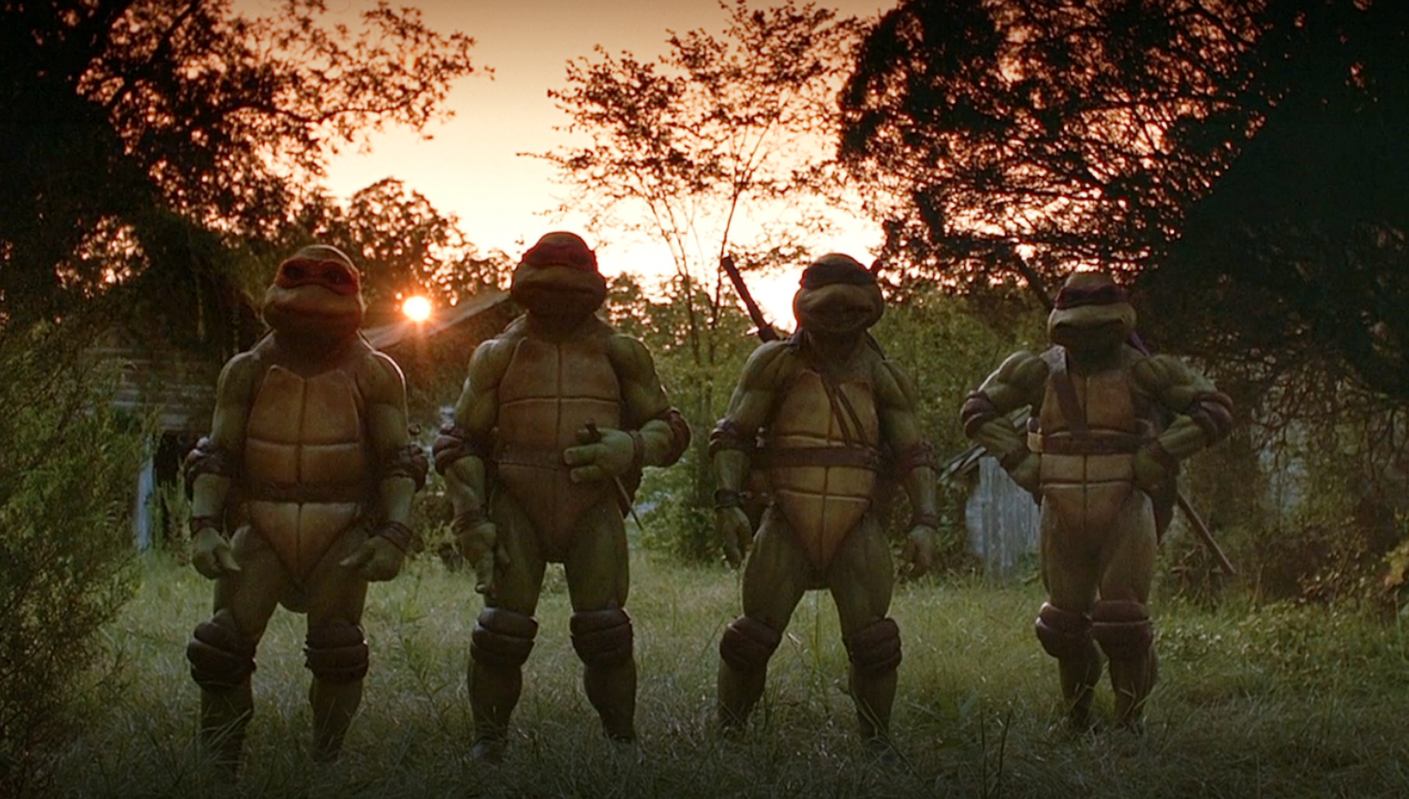 Die Ninja-Schildkröten im Morgengrauen in Teenage Mutant Ninja Turltes