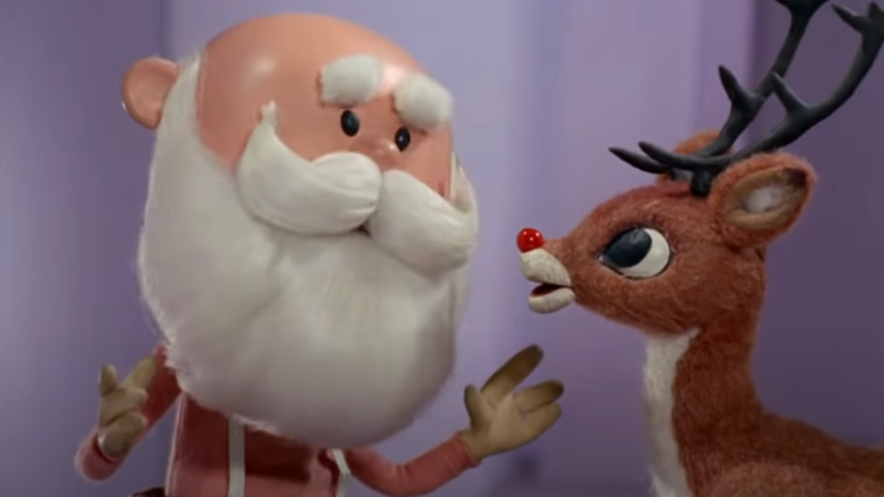 Rudolph und der Weihnachtsmann in Rudolph, dem rotnasigen Rentier