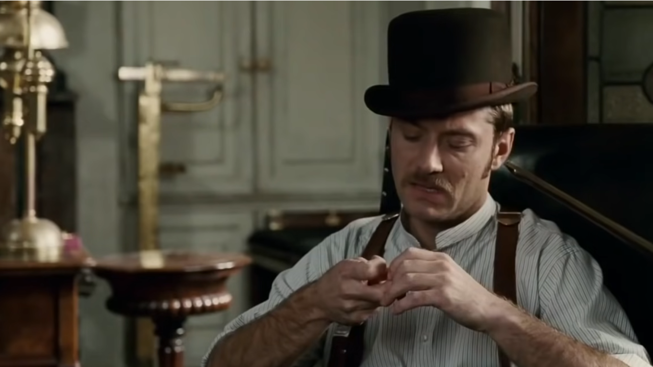 Jude Law dans Sherlock Holmes.