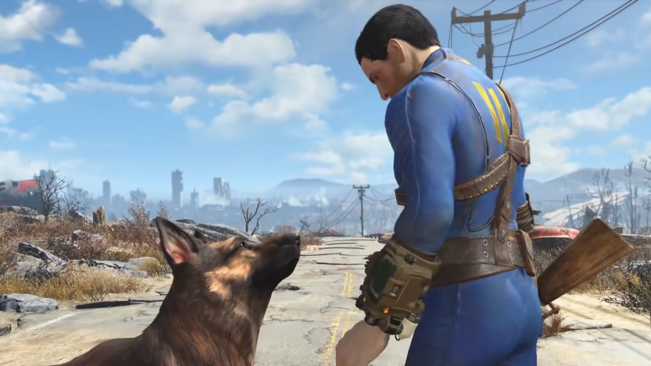 Ein spielbarer Charakter in Fallout 4.