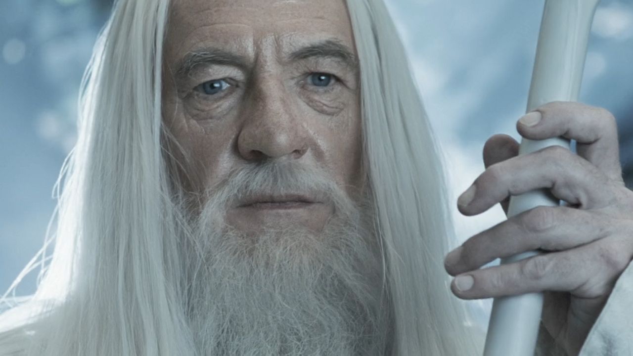 Ian McKellen dans le rôle de Gandalf dans Les Deux Tours