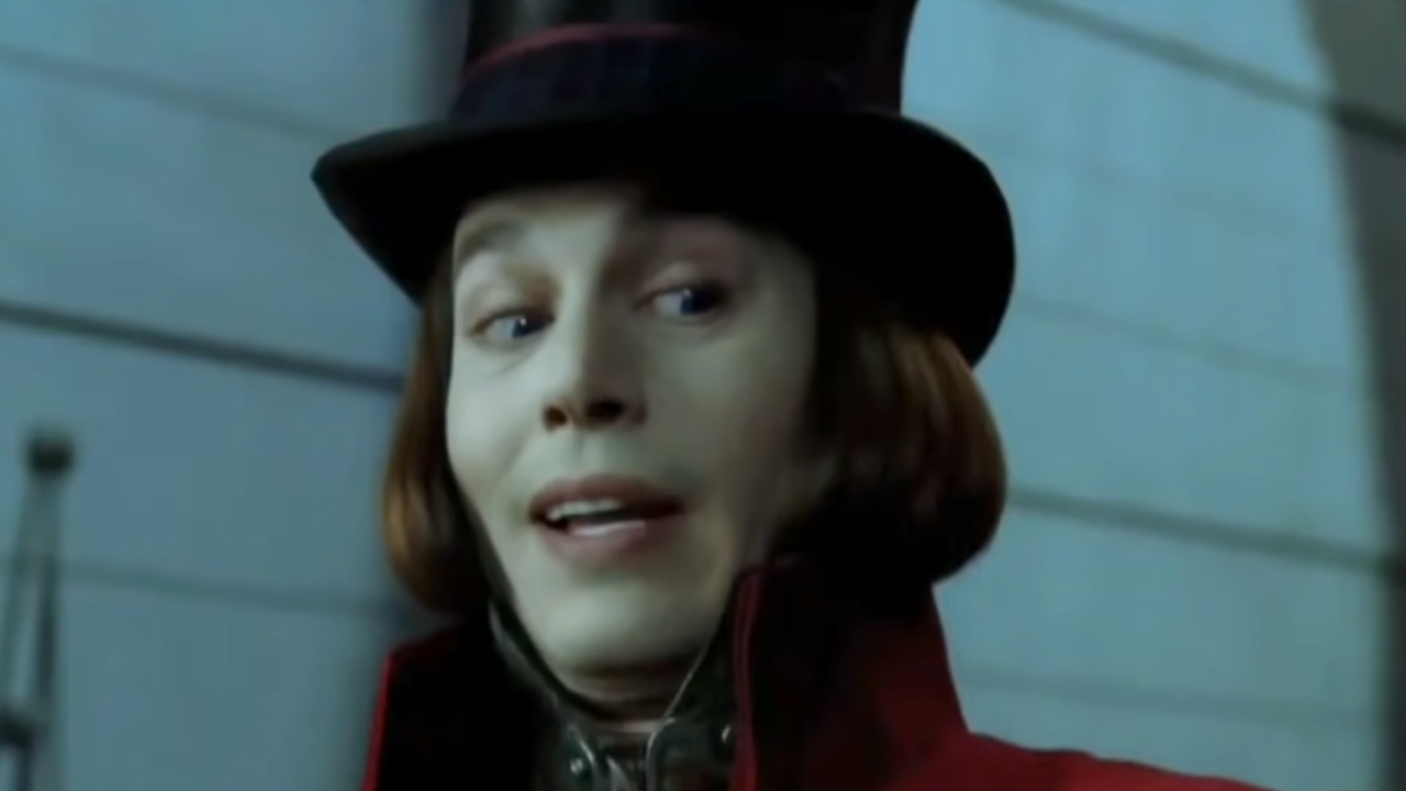 Johnny Depp in Charlie and the Chocolate Factory.