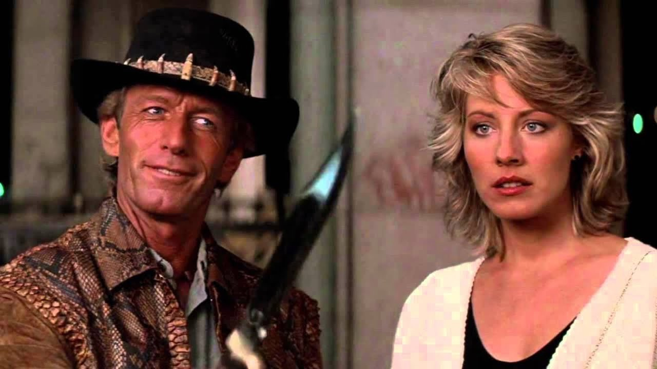 Paul Hogan et Linda Kozlowski dans Crocodile Dundee