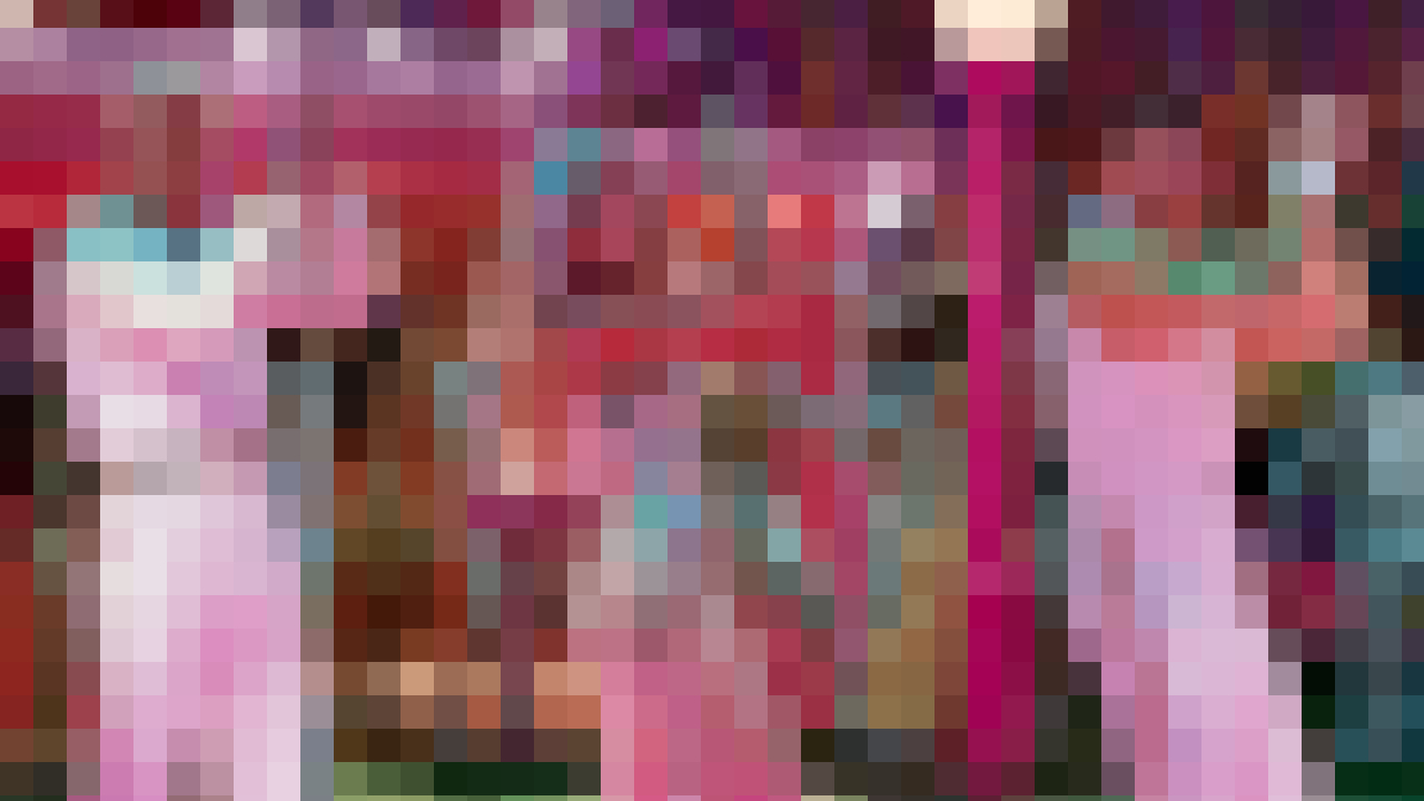 Райан Гослинг, Марго Робби и Симу Лю танцуют в доме мечты Барби в пиксельной графике.