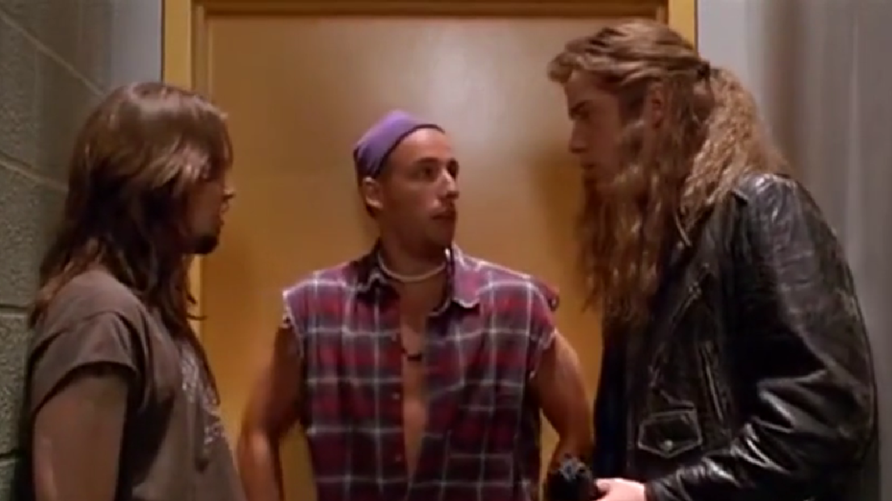 Adam Sandler, Steve Buscemi et Brendan Frasier dans Airheads.