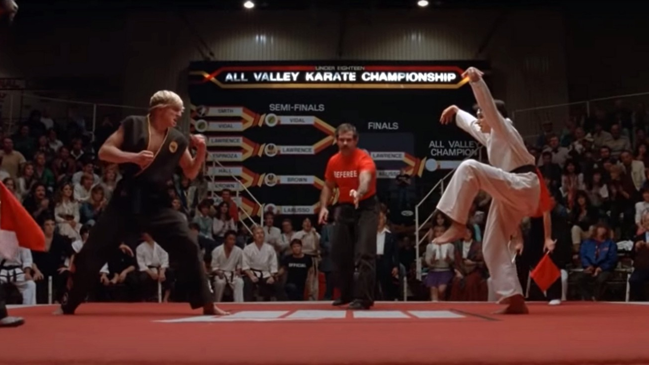 William Zabka et Ralph Macchio dans The Karate Kid