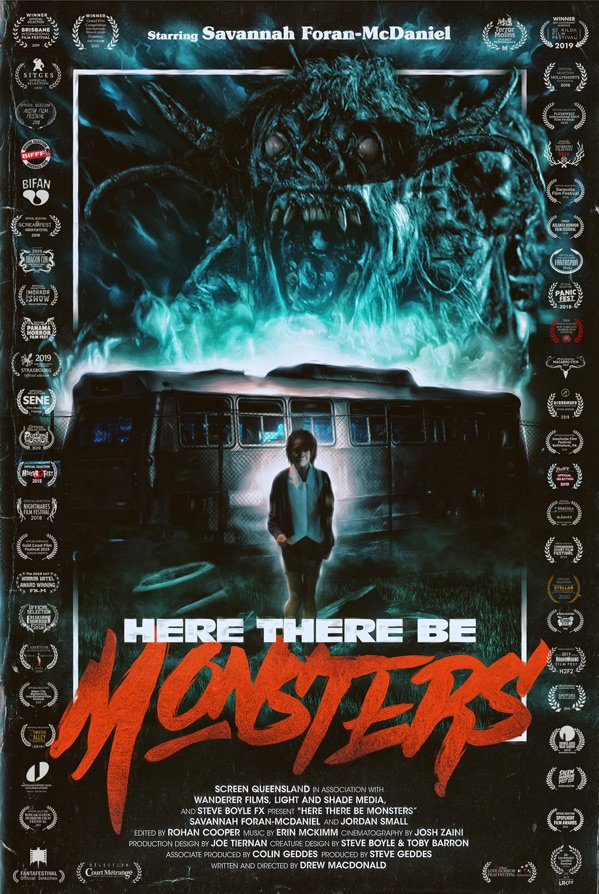 Hier gibt es Monster, kurzes Poster