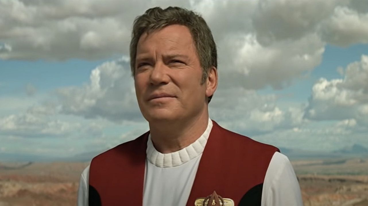 William Shatner dans le rôle du capitaine Kirk dans Star Trek Generations