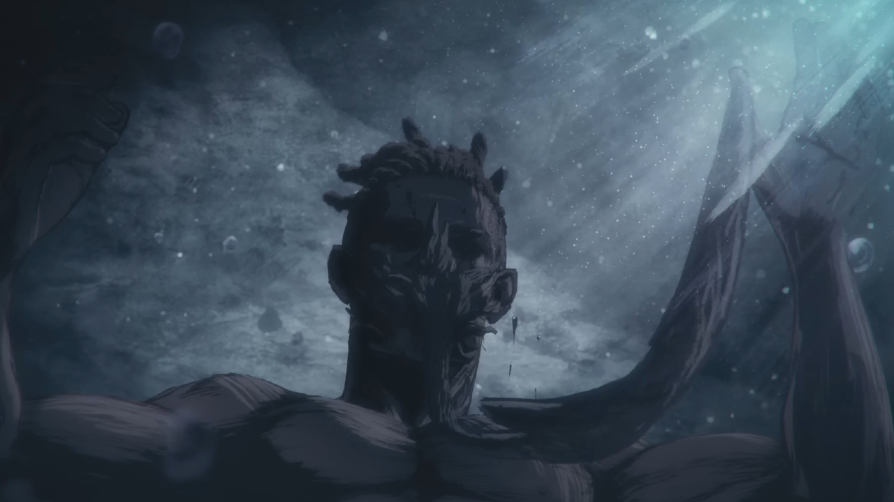 A screenshot from the Death Stranding: Mosquito teaser