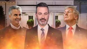 Джош Д'Амаро, Джимми Киммел и президент Дональд Трамп (Getty Images/Крис Смит для TheWrap)