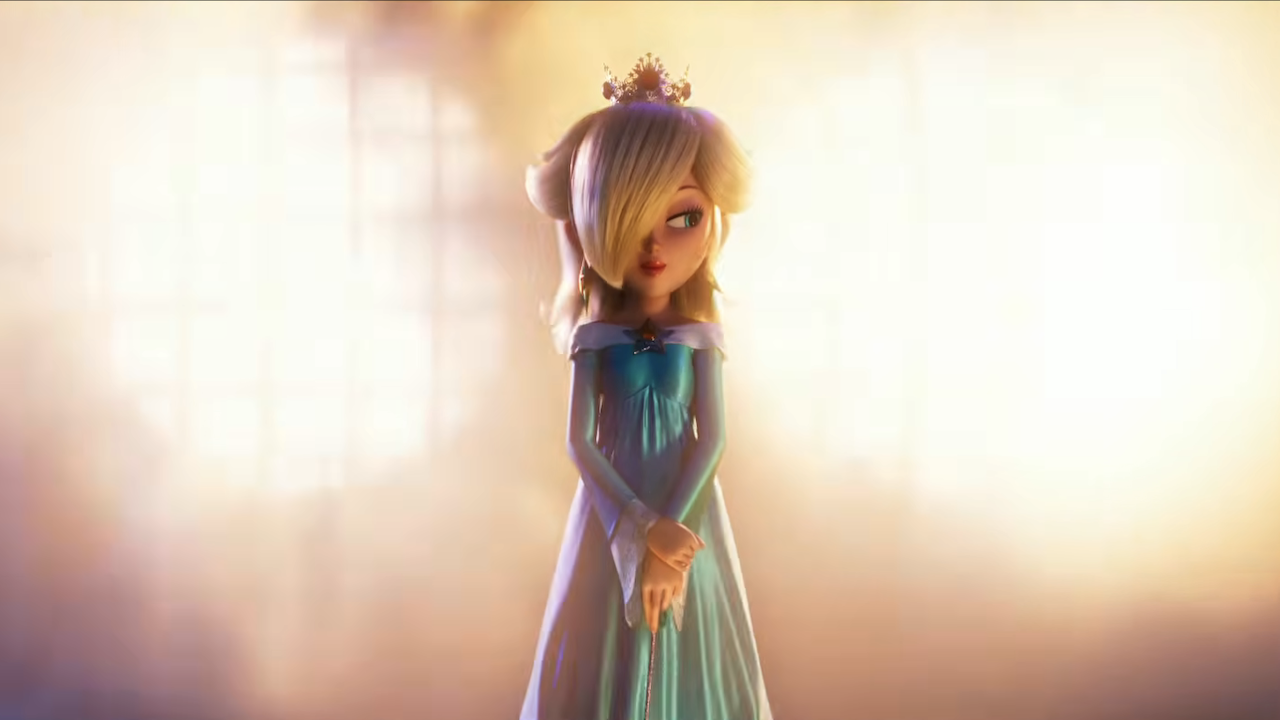 Rosalina steht im Film „The Super Mario Galaxy“ vor der Explosion