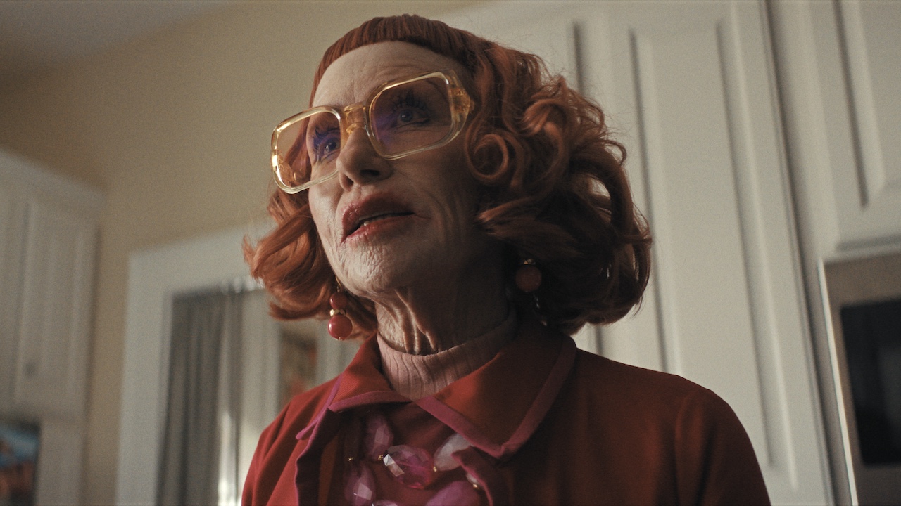 AMY MADIGAN as Aunt Gladys in New Line Cinema&rsquo;s &ldquo;Weapons,&rdquo; a Warner Bros. Pictures release.