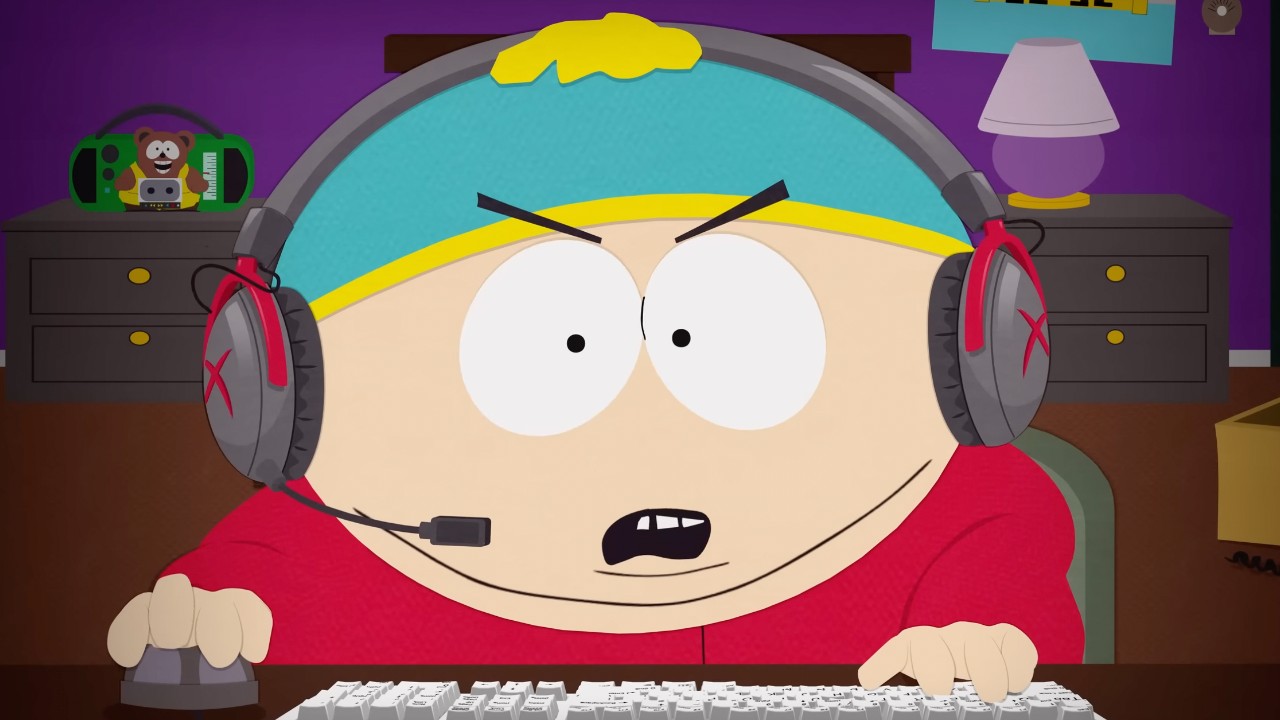 Eric Cartman spielt Fortnite und sieht wütend aus
