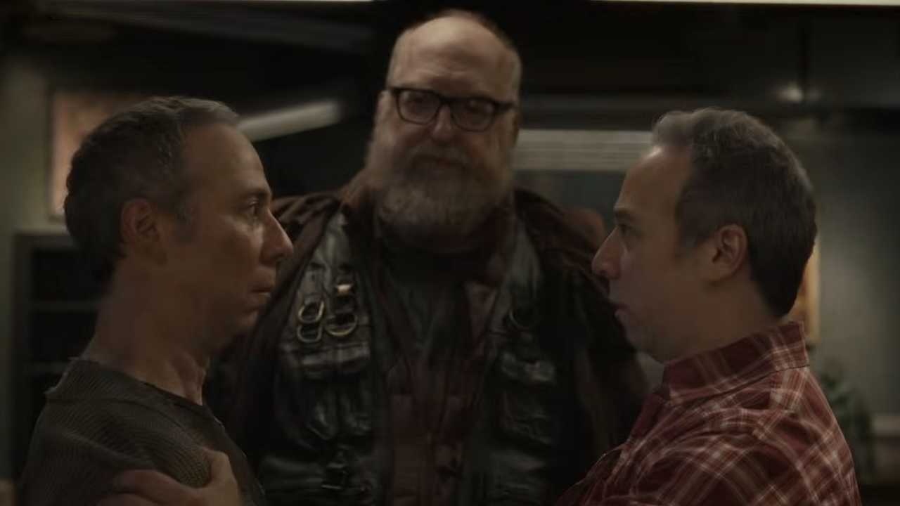 Stuart aus einer anderen Zeitlinie spricht mit Prime Stuart in „Stuart schafft es nicht, das Universum zu retten“.