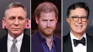 Daniel Craig, le prince Harry, Stephen Colbert
